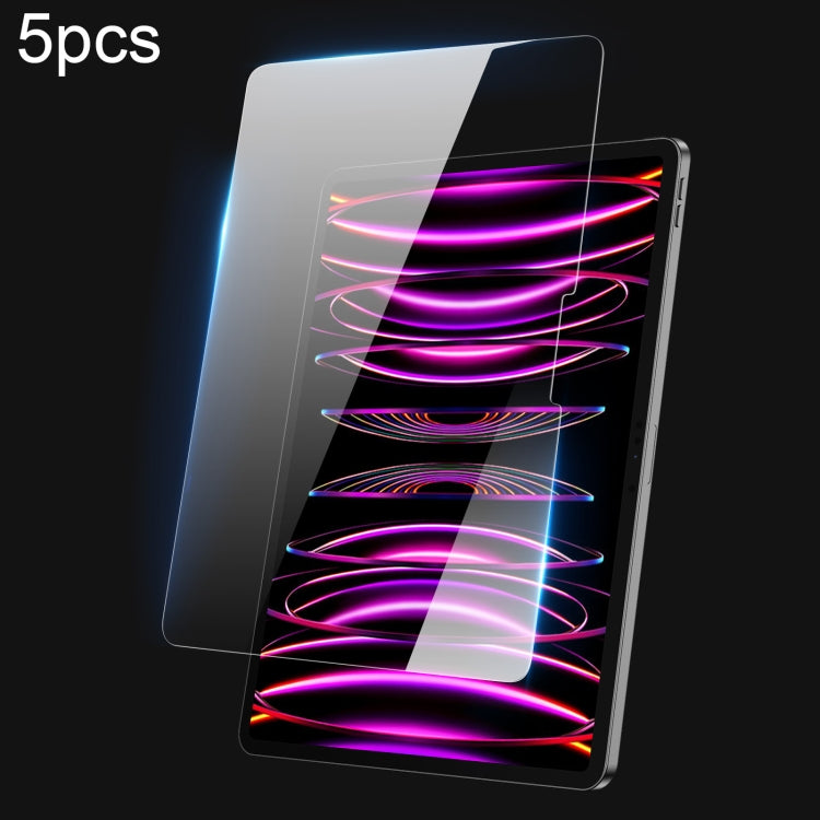 5pcs DUX DUCIS 0.33mm 9H HD Full Screen Tempered Glass Film, For iPad 2025 / 2022, For iPad Air 11 2024 / 2025, For iPad mini 6 / mini 2024, For iPad Pro 13 2024, For iPad Pro 11 2024, For iPad Pro 12.9 2020/2021/2022