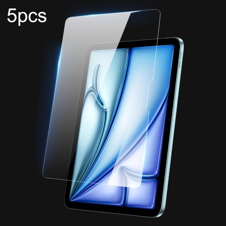 5pcs DUX DUCIS 0.33mm 9H HD Full Screen Tempered Glass Film, For iPad 2025 / 2022, For iPad Air 11 2024 / 2025, For iPad mini 6 / mini 2024, For iPad Pro 13 2024, For iPad Pro 11 2024, For iPad Pro 12.9 2020/2021/2022