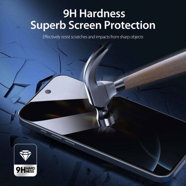 5pcs DUX DUCIS 0.33mm 9H High Aluminum Anti-spy HD Tempered Glass Film, For iPhone 16 Pro Max, For iPhone 16 Pro, For iPhone 16 Plus, For iPhone 16, iPhone 16e