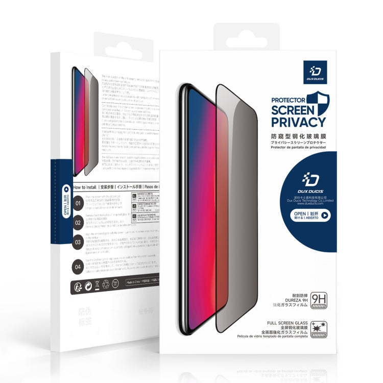 5pcs DUX DUCIS 0.33mm 9H High Aluminum Anti-spy HD Tempered Glass Film, For iPhone 16 Pro Max, For iPhone 16 Pro, For iPhone 16 Plus, For iPhone 16, iPhone 16e