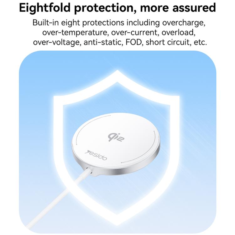Yesido DS24 15W QI2.0 Desktop Magnetic Fast Charging Wireless Charger, DS24