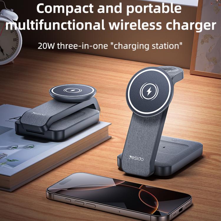 Yesido DS26 4-in-1 Magnetic Wireless Charging Stand with Night Light, DS26