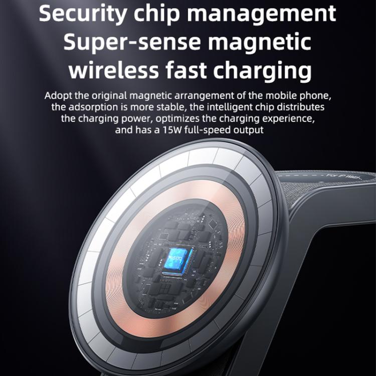 Yesido DS26 4-in-1 Magnetic Wireless Charging Stand with Night Light, DS26