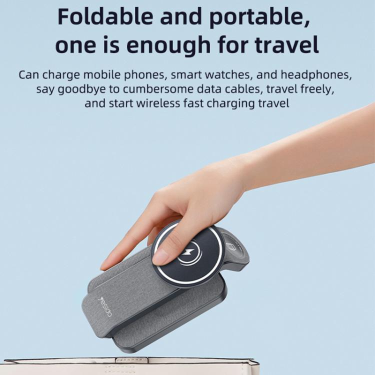 Yesido DS26 4-in-1 Magnetic Wireless Charging Stand with Night Light, DS26