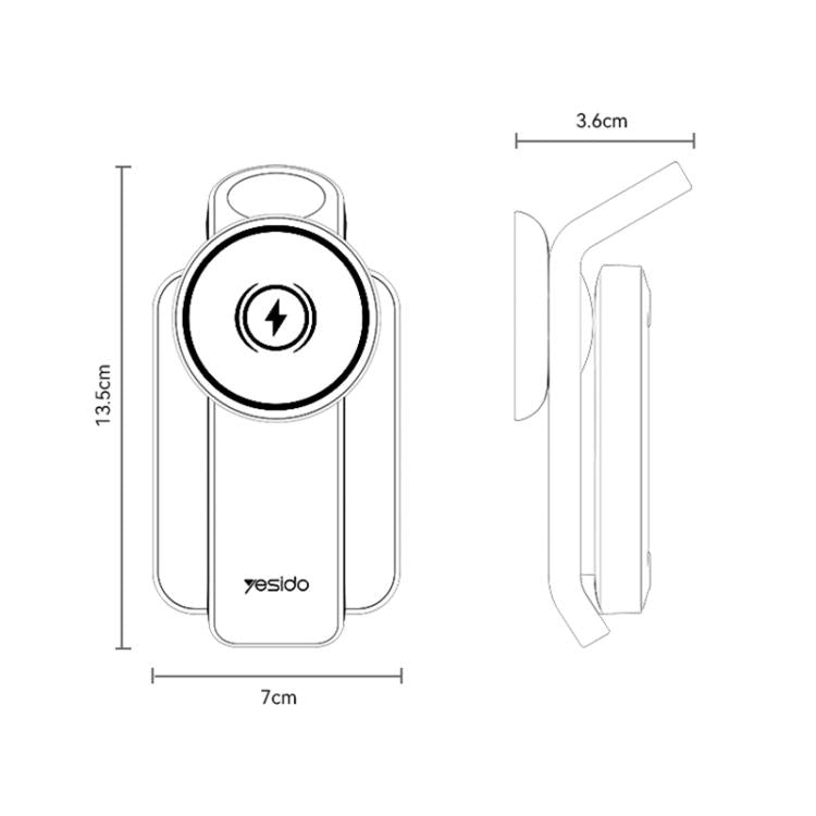 Yesido DS26 4-in-1 Magnetic Wireless Charging Stand with Night Light, DS26