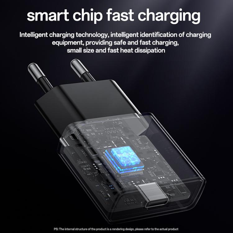 Yesido YC74 Ultra-thin 30W USB-C / Type-C Travel Charger, EU Plug, YC74