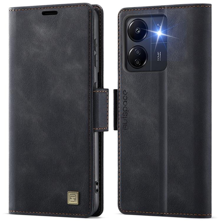 AutSpace A11 Side Buckle MagSafe Magnetic RFID Phone Leather Case, For Redmi 14C 5G, For Redmi Note 14 Pro 5G, For Redmi Note 13 Pro 5G, For Redmi 13C, For Redmi Note 13 5G, For Redmi Note 13 Pro+ 5G, For Redmi 11A / 12C