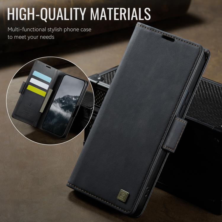 AutSpace A11 Side Buckle MagSafe Magnetic RFID Phone Leather Case, For Redmi 14C 5G, For Redmi Note 14 Pro 5G, For Redmi Note 13 Pro 5G, For Redmi 13C, For Redmi Note 13 5G, For Redmi Note 13 Pro+ 5G, For Redmi 11A / 12C