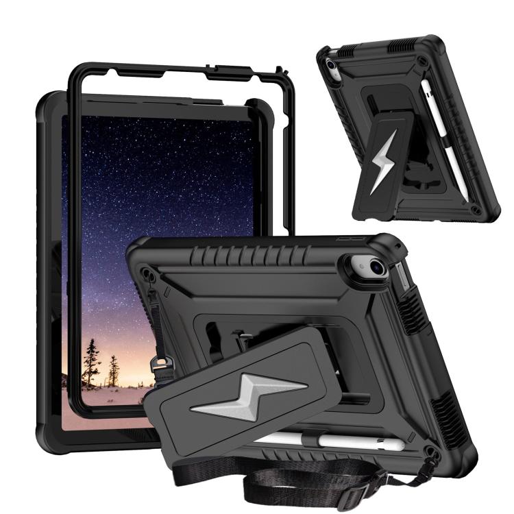 Armor Bolt Shape Holder Silicone Hybrid PC Tablet Case, For iPad 2025 / 2022, For iPad 10.2 2021 / 2020 / 2019, For iPad 9.7 2018 / Air / Air 2
