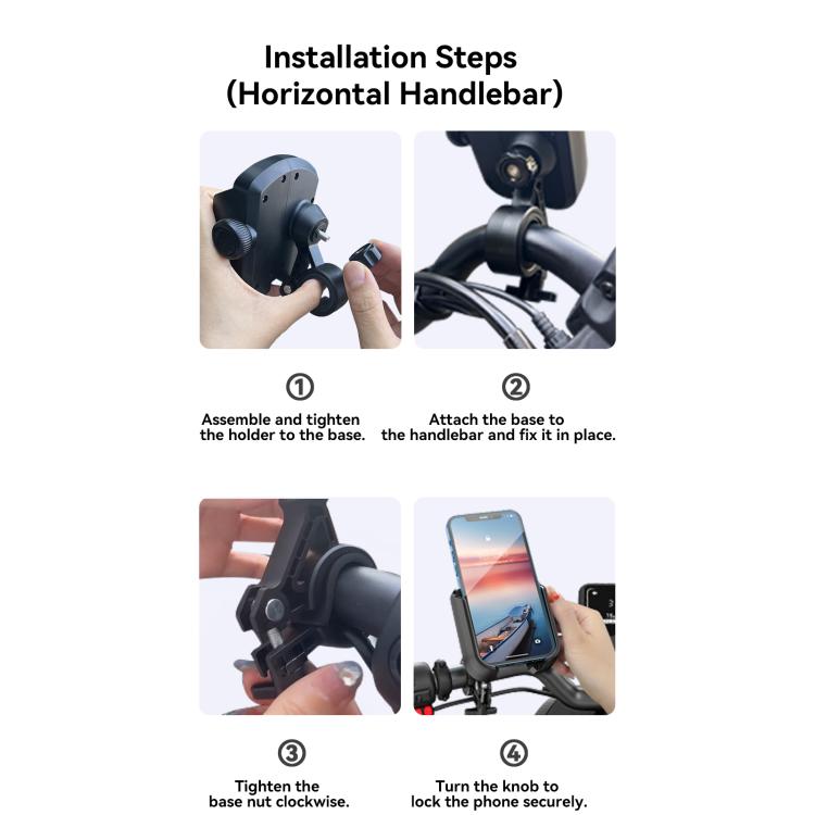 JOYROOM JR-ZS431 360 Rotation Dual Safety lock Bike Phone Mount