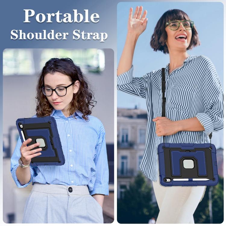Big Holder Silicone Hydric PC Tablet Case with Shoulder Strap, For iPad 2025 / 2022, For iPad Air 11 2025 / 2024, For iPad mini 6 2021 / mini 2024, For iPad 10.2 1021 / 10.5 2019