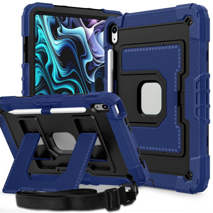 Big Holder Silicone Hydric PC Tablet Case with Shoulder Strap, For iPad 2025 / 2022, For iPad Air 11 2025 / 2024, For iPad mini 6 2021 / mini 2024, For iPad 10.2 1021 / 10.5 2019