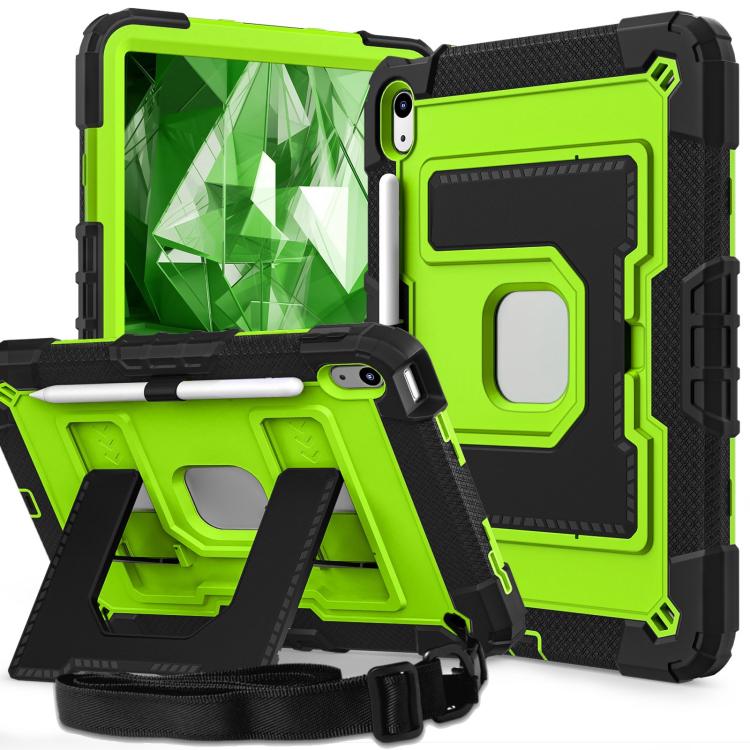 Big Holder Silicone Hydric PC Tablet Case with Shoulder Strap, For iPad 2025 / 2022, For iPad Air 11 2025 / 2024, For iPad mini 6 2021 / mini 2024, For iPad 10.2 1021 / 10.5 2019