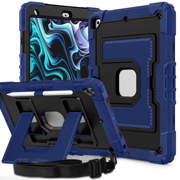 Big Holder Silicone Hydric PC Tablet Case with Shoulder Strap, For iPad 2025 / 2022, For iPad Air 11 2025 / 2024, For iPad mini 6 2021 / mini 2024, For iPad 10.2 1021 / 10.5 2019