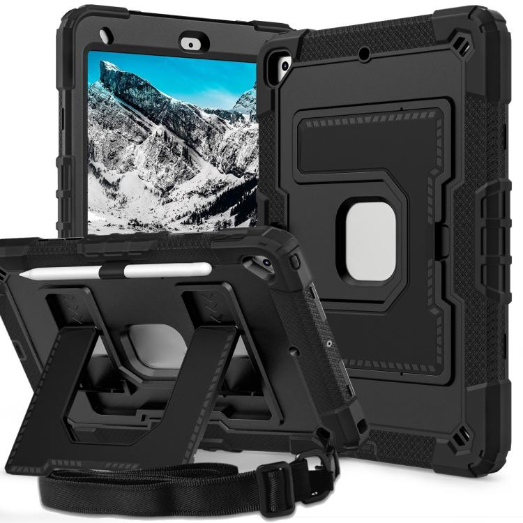 Big Holder Silicone Hydric PC Tablet Case with Shoulder Strap, For iPad 2025 / 2022, For iPad Air 11 2025 / 2024, For iPad mini 6 2021 / mini 2024, For iPad 10.2 1021 / 10.5 2019