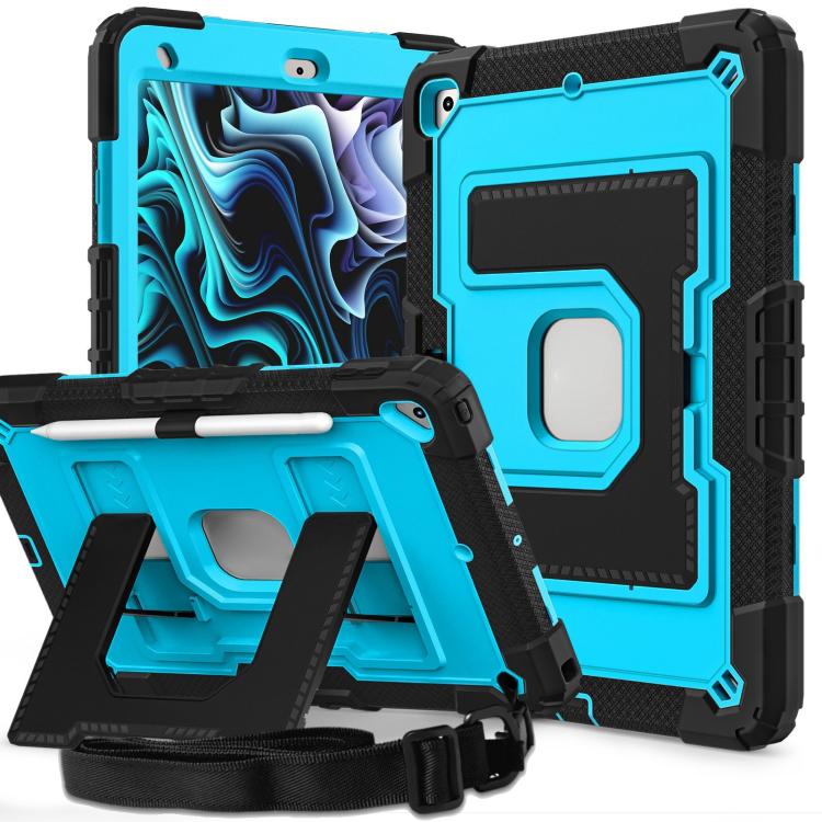 Big Holder Silicone Hydric PC Tablet Case with Shoulder Strap, For iPad 2025 / 2022, For iPad Air 11 2025 / 2024, For iPad mini 6 2021 / mini 2024, For iPad 10.2 1021 / 10.5 2019