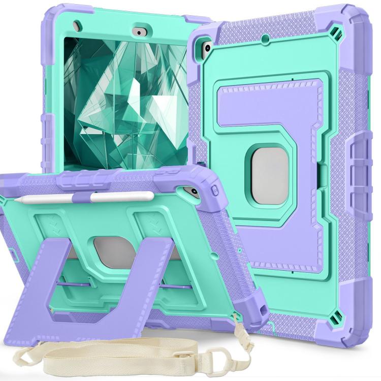 Big Holder Silicone Hydric PC Tablet Case with Shoulder Strap, For iPad 2025 / 2022, For iPad Air 11 2025 / 2024, For iPad mini 6 2021 / mini 2024, For iPad 10.2 1021 / 10.5 2019