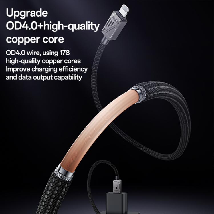 Yesido CA195 27W 3A USB-C / Type-C to 8 Pin Zinc Alloy Data Cable, CA195