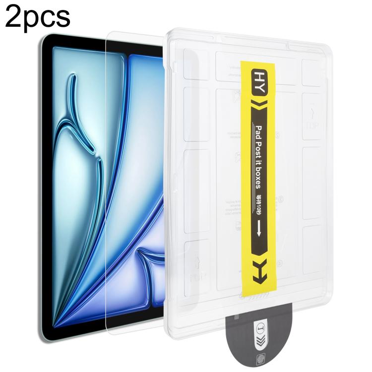 2pcs Dust-Free Easy Install HD Tempered Glass Film, For iPad 2025 / 2022, For iPad Air 13 2024 / iPad Pro 13 2024, For iPad Air 11 2024, For iPad Pro 11 2024, For iPad Air 10.9 / iPad Pro 11, For iPad 10.2 2021 / 2020, For iPad 9.7 2018 / 2017
