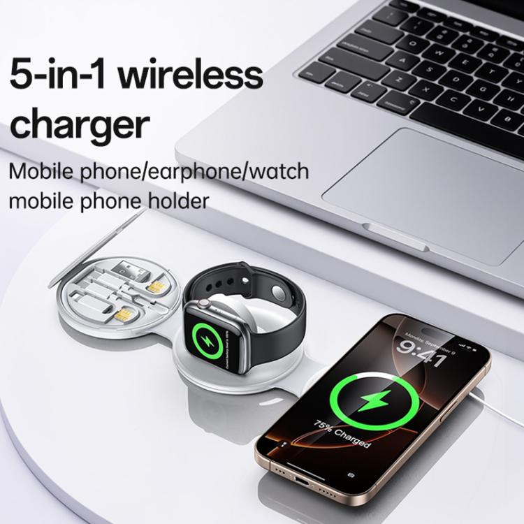 Yesido DS29 5 in 1 Foldable Wireless Charger for Phone / Watch / Earphone, DS29