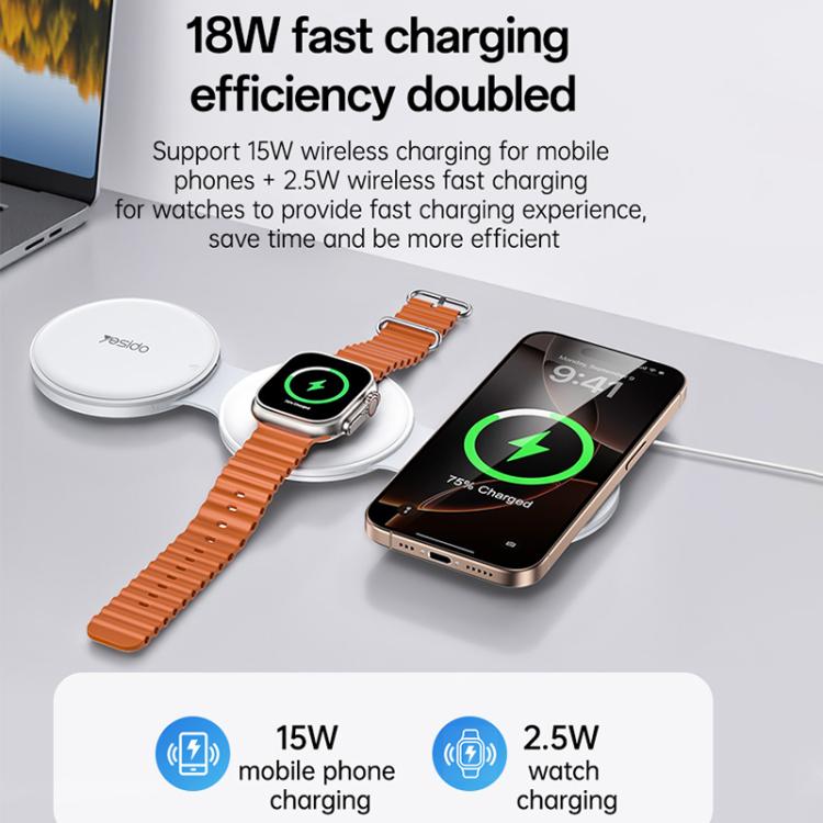 Yesido DS29 5 in 1 Foldable Wireless Charger for Phone / Watch / Earphone, DS29