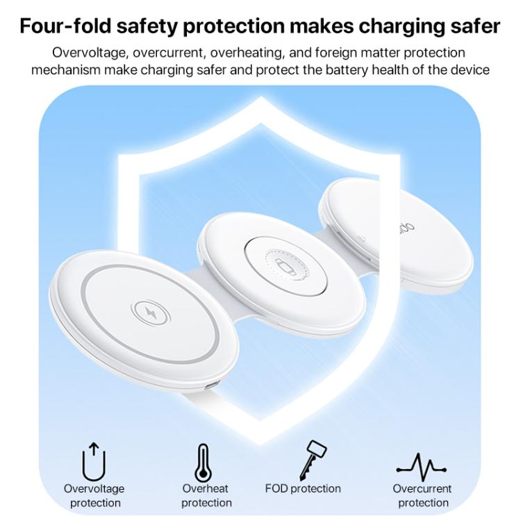 Yesido DS29 5 in 1 Foldable Wireless Charger for Phone / Watch / Earphone, DS29