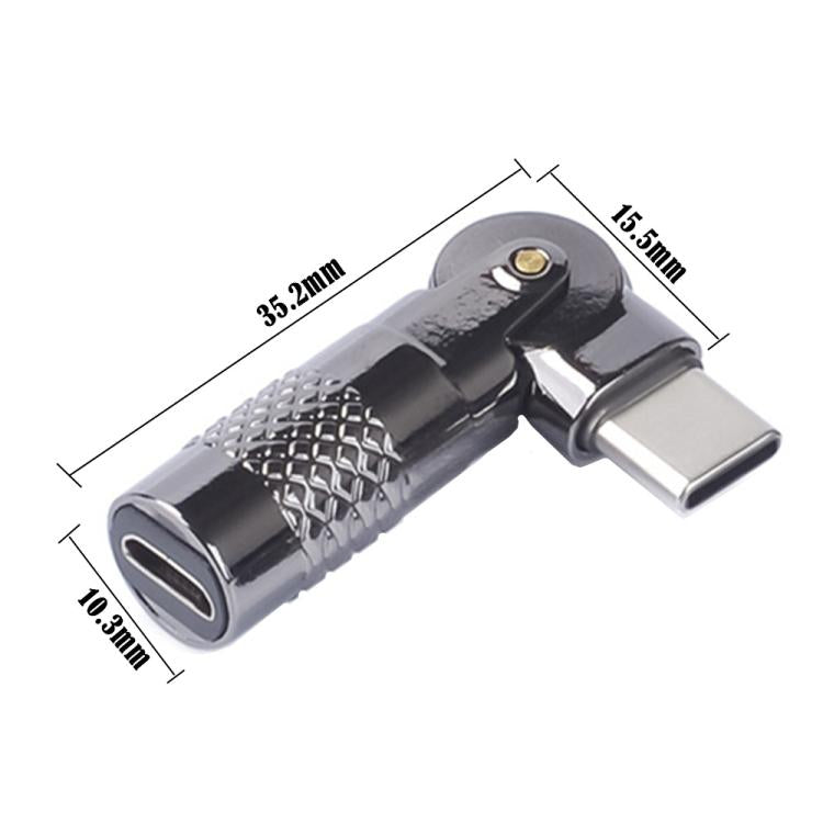 3A Digital Charge Adapter, Type-C Male to Type-C Female(Dual Resistor)