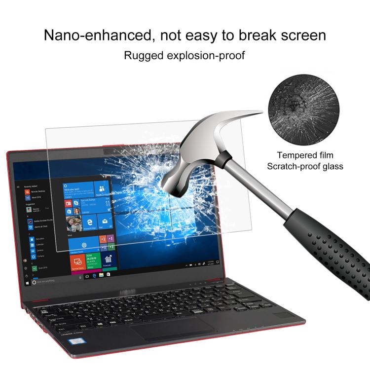 2pcs 9H 0.3mm Explosion-proof Tempered Glass Film, For Fujitsu LIFEBOOK U938 13.3, For Fujitsu LIFEBOOK A577 15.6, For Fujitsu FMV Lite WA1 15.6