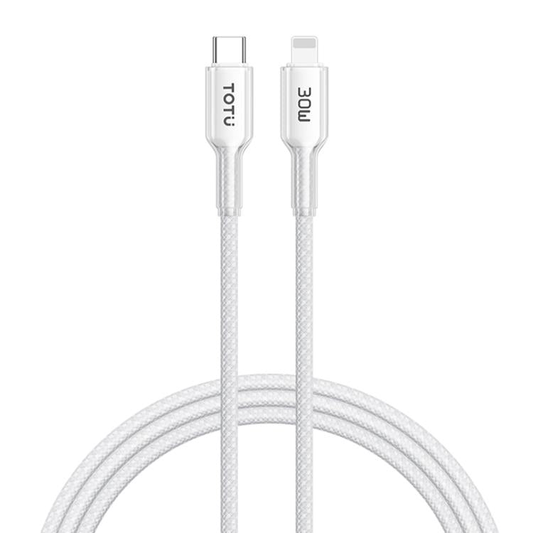 TOTU CB-20-PD 30W USB-C / Type-C to 8 Pin Crystals Braided Data Cable, CB-20-PD