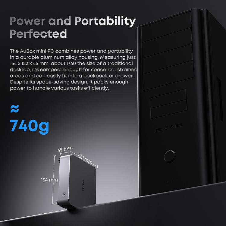 CHUWI AUBox R9-6900HX Windows 11 Mini PC, AMD Ryzen 9 6900HX Processor, R9-6900HX