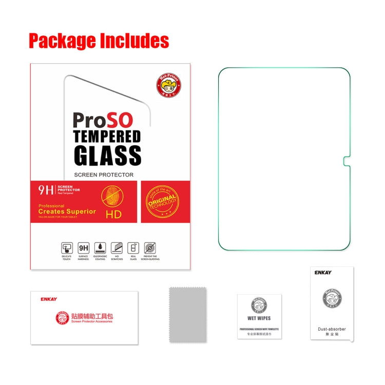 For iPad 2022 10.9 ENKAY 0.33mm Explosion-proof Anti-Scratch Tempered Glass Film, For iPad 10th Gen 10.9 2022(1pc), For iPad 10th Gen 10.9 2022(2pcs)