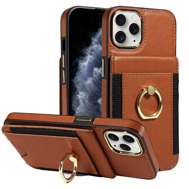 Ring Multifunctional Vertical Flip Wallet Back Cover Leather Phone Case, For iPhone 14 Plus, For iPhone 14, For iPhone 14 Pro, For iPhone 14 Pro Max, For iPhone 13 Pro Max, For iPhone 13 Pro, For iPhone 13, For iPhone 12 / 12 Pro