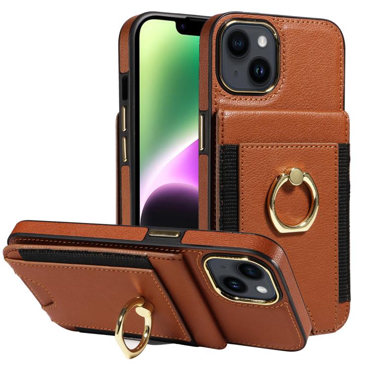 Ring Multifunctional Vertical Flip Wallet Back Cover Leather Phone Case, For iPhone 14 Plus, For iPhone 14, For iPhone 14 Pro, For iPhone 14 Pro Max, For iPhone 13 Pro Max, For iPhone 13 Pro, For iPhone 13, For iPhone 12 / 12 Pro