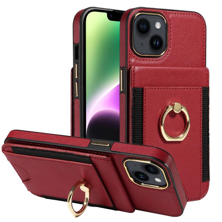 Ring Multifunctional Vertical Flip Wallet Back Cover Leather Phone Case, For iPhone 14 Plus, For iPhone 14, For iPhone 14 Pro, For iPhone 14 Pro Max, For iPhone 13 Pro Max, For iPhone 13 Pro, For iPhone 13, For iPhone 12 / 12 Pro