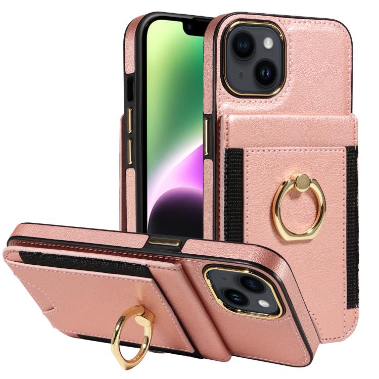 Ring Multifunctional Vertical Flip Wallet Back Cover Leather Phone Case, For iPhone 14 Plus, For iPhone 14, For iPhone 14 Pro, For iPhone 14 Pro Max, For iPhone 13 Pro Max, For iPhone 13 Pro, For iPhone 13, For iPhone 12 / 12 Pro