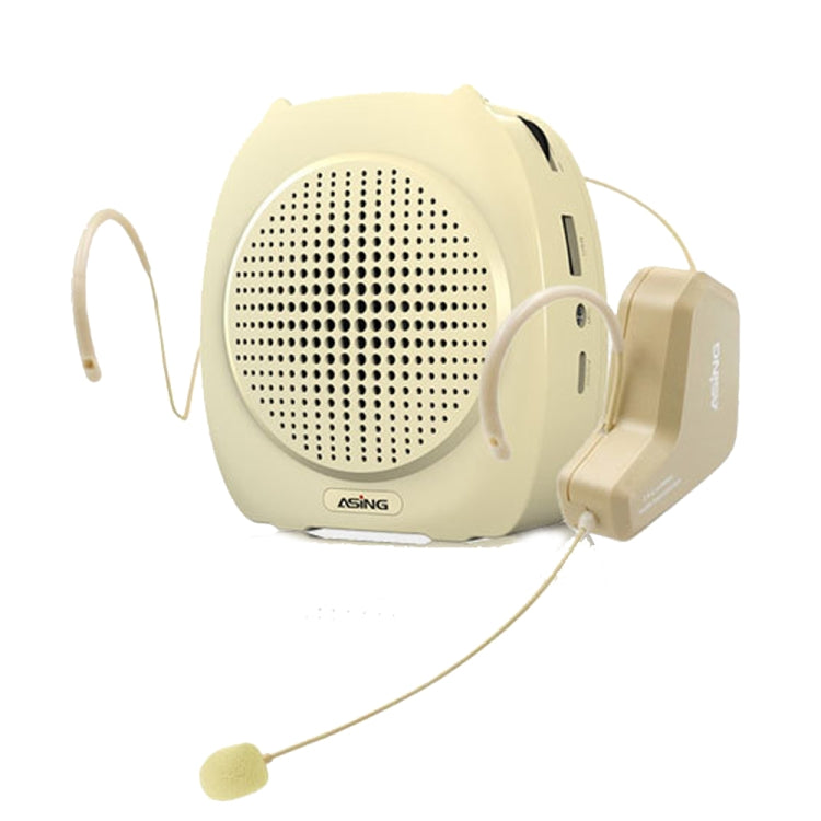 ASiNG S16 2.4G Wireless Voice Amplifier with Headset Microphone for Teachers Tour Guides, Without Strap Chain, With Strap Chain