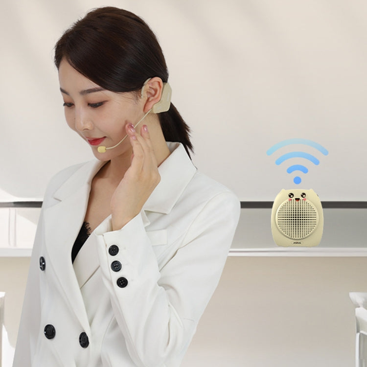 ASiNG S16 2.4G Wireless Voice Amplifier with Headset Microphone for Teachers Tour Guides, Without Strap Chain, With Strap Chain