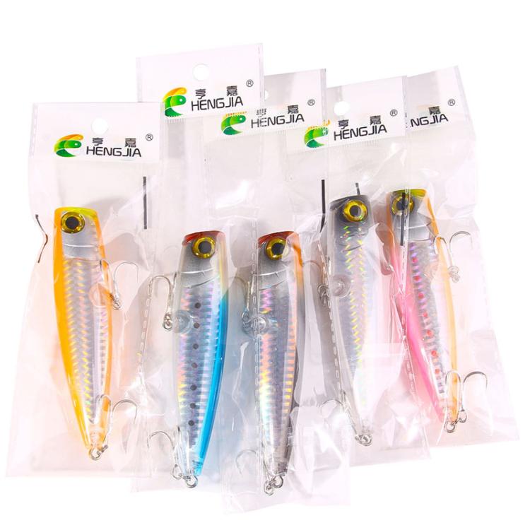 HENGJIA PO105 Surface Tethered Wave Steak 11CM 23G Bionic Lure Fake Bait, 5colors / Set