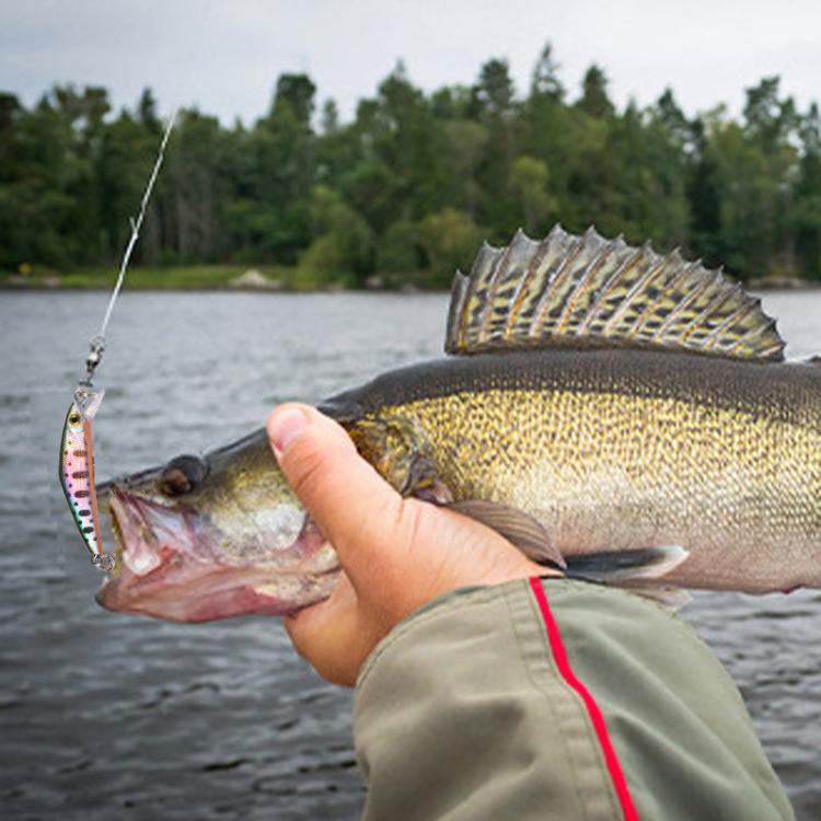 HENGJIA MI171 4.3cm-1.6g Sinking Road Runner Warbler Bait Outdoor Fishing Single Hook False Lure, 10colors / Box