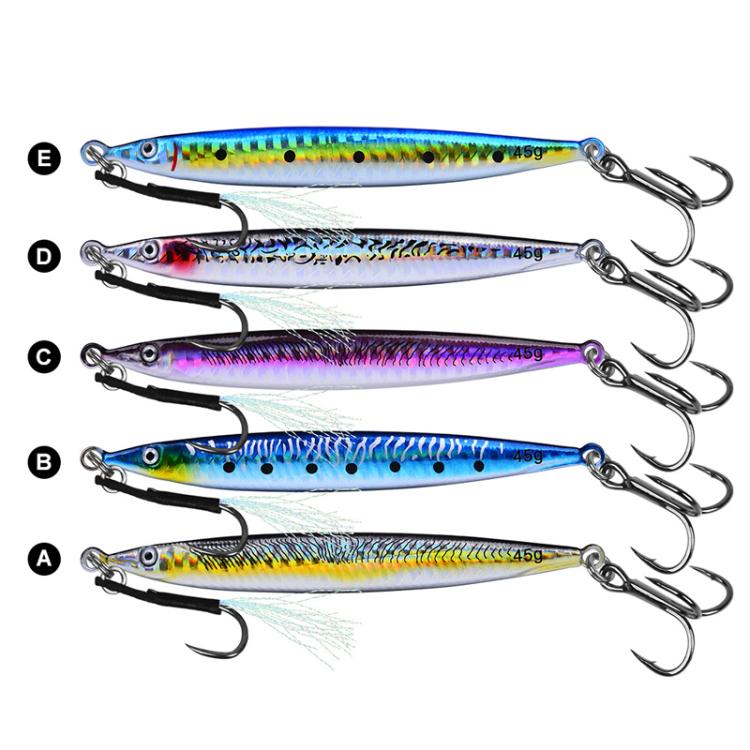 PROBEROS LF151 Long-Distance Casting Sinking Lure 3D Fast-Draw Sea Fishing Mackerel Hook, 14G, 17G, 21G, 28G, 35G, 45G