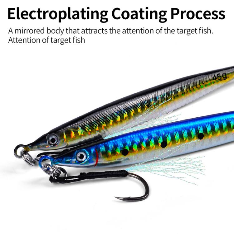 PROBEROS LF151 Long-Distance Casting Sinking Lure 3D Fast-Draw Sea Fishing Mackerel Hook, 14G, 17G, 21G, 28G, 35G, 45G
