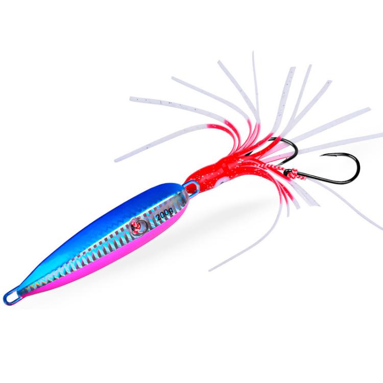PROBEROS LF159 Luminous Bearded Squid Hook Slow Cranking Road Runner Iron Plate Bionic False Bait, 40G, 60G, 80G, 100G, 120G, 150G, 180G, 200G