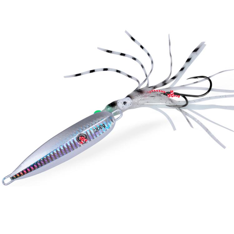 PROBEROS LF159 Luminous Bearded Squid Hook Slow Cranking Road Runner Iron Plate Bionic False Bait, 40G, 60G, 80G, 100G, 120G, 150G, 180G, 200G