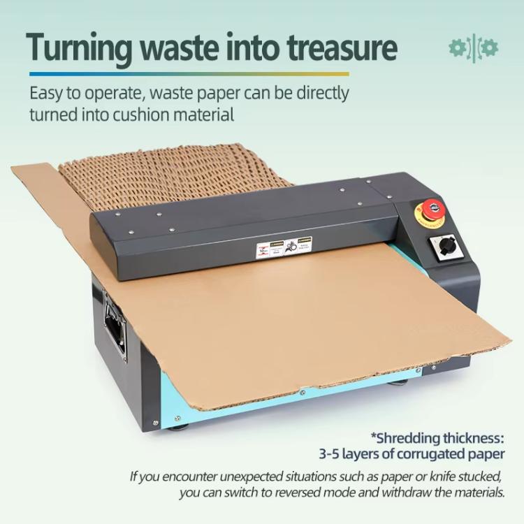 370W Cardboard Shredder Handles 10mm Thickness, 5M/Min Speed For Packaging & Recycling, 35cm EU Plug, 35cm US Plug, 45cm EU Plug, 45cm US Plug