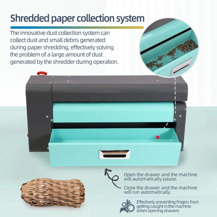 370W Cardboard Shredder Handles 10mm Thickness, 5M/Min Speed For Packaging & Recycling, 35cm EU Plug, 35cm US Plug, 45cm EU Plug, 45cm US Plug
