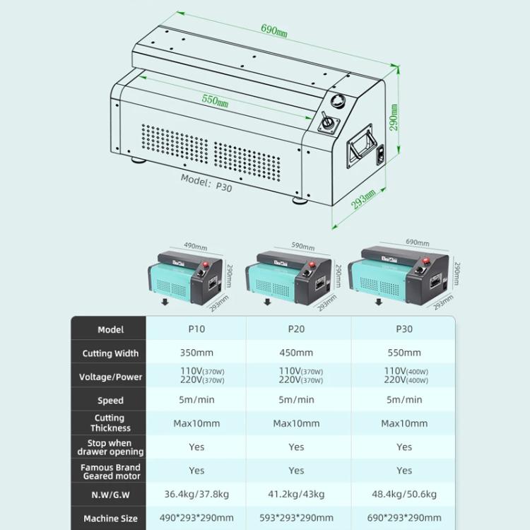 370W Cardboard Shredder Handles 10mm Thickness, 5M/Min Speed For Packaging & Recycling, 35cm EU Plug, 35cm US Plug, 45cm EU Plug, 45cm US Plug