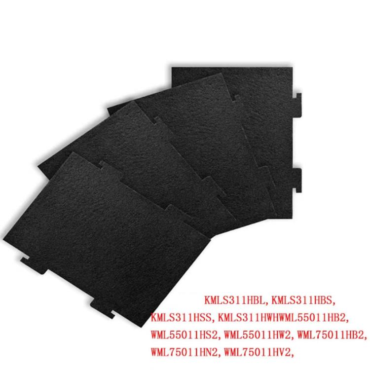 4pcs /Pack Microwave Filter Cotton For KitchenAid KMLS311HBL/ Whirlpool YKMLS311 YWML55011, WML75011, KMLS311HBL