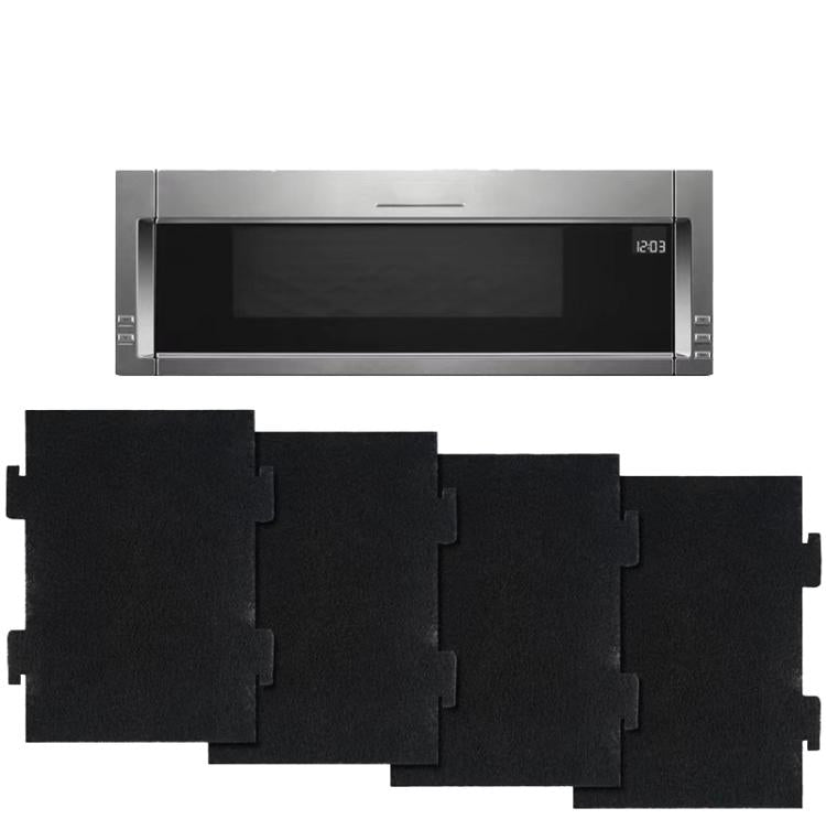 4pcs /Pack Microwave Filter Cotton For KitchenAid KMLS311HBL/ Whirlpool YKMLS311 YWML55011, WML75011, KMLS311HBL