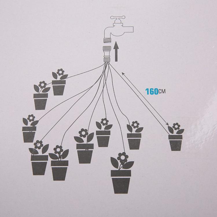 10 Heads Lazy Watering Drip Kit Gardening Home Potting Waterer, 1.6m
