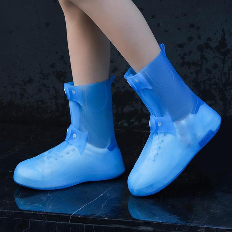25cm Outdoor Thickened Wear-Resistant High-Tube Rainproof Shoe Cover, M 34-36, L 37-39, XL 40-42, XXL 43-45, XXXL 45-46